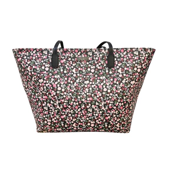Kate Spade New York Floral Tote Bag w/Dual Black Handles - Picture 3 of 9